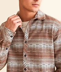 Striped Athletic Flannel Shirt
