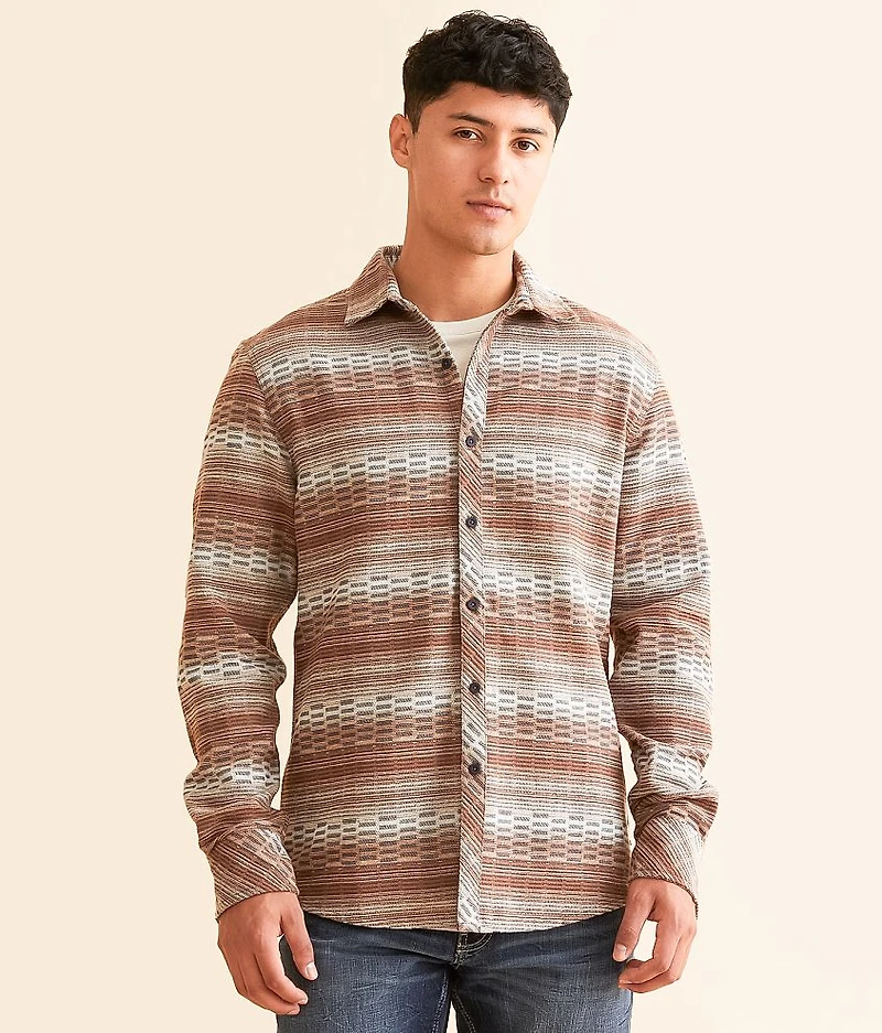 Striped Athletic Flannel Shirt