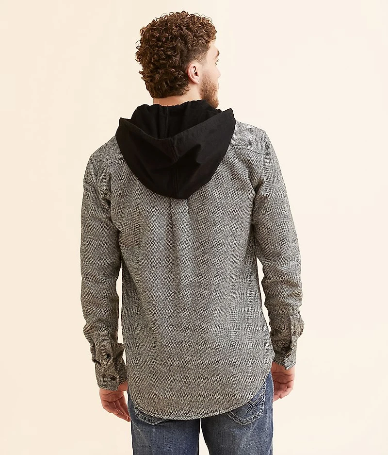 Athletic Hooded Flannel Shirt