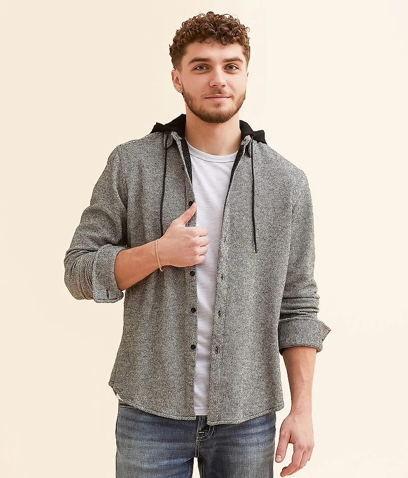 Athletic Hooded Flannel Shirt