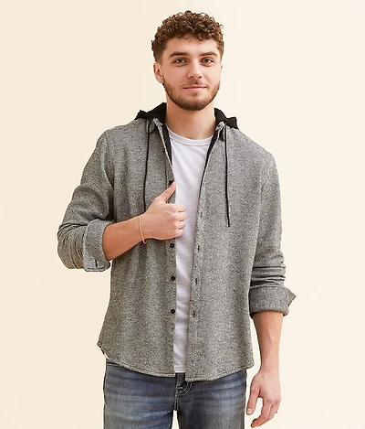 Athletic Hooded Flannel Shirt