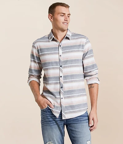 Departwest Striped Athletic Stretch Shirt