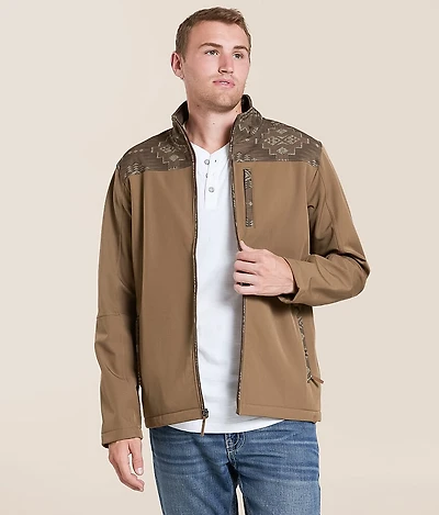 Southwestern Color Block Softshell Jacket