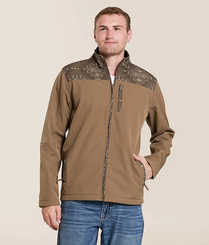 Southwestern Color Block Softshell Jacket