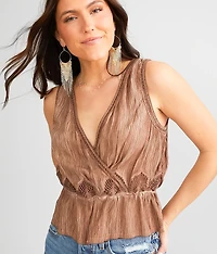 Surplice Crochet Tank Top