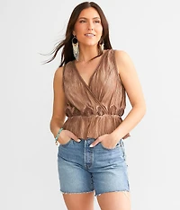 Surplice Crochet Tank Top