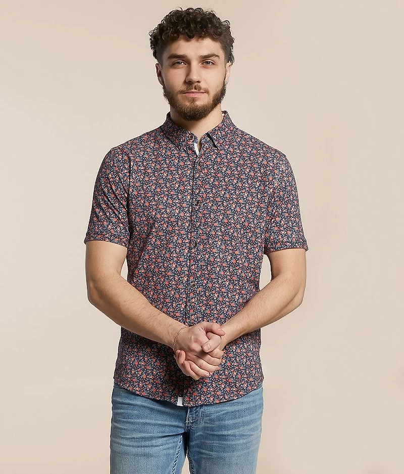 Floral Tailored Knit Shirt