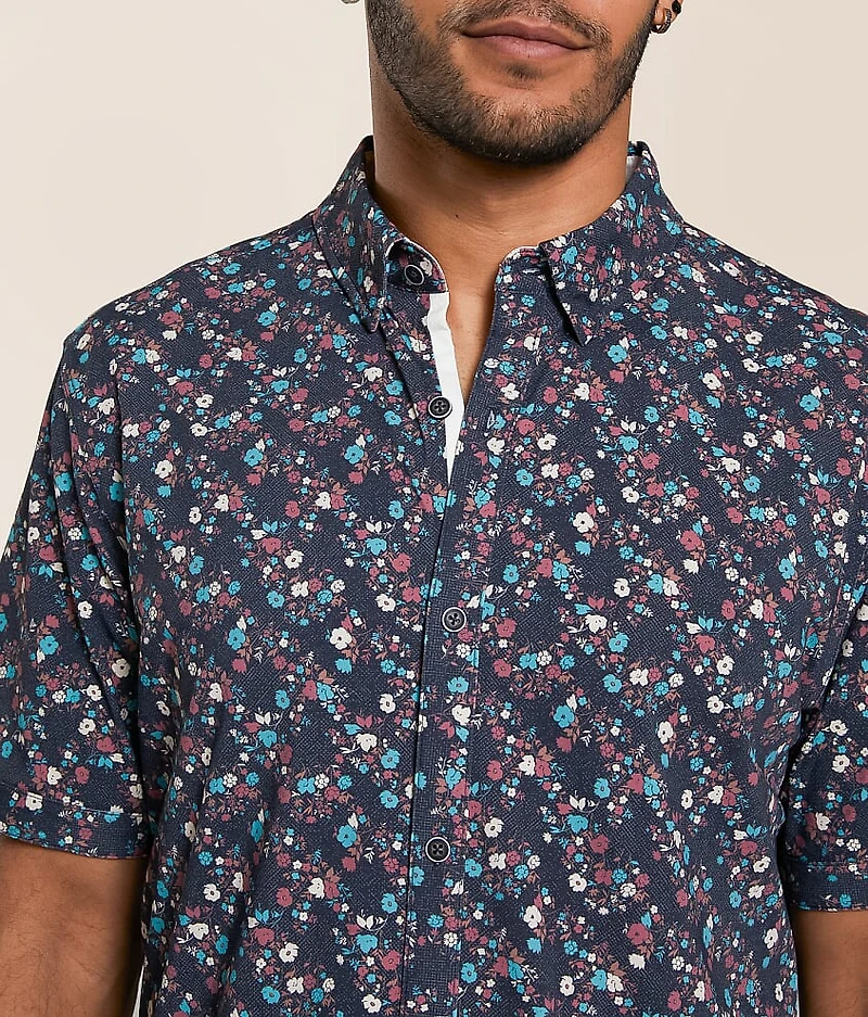 Floral Athletic Performance Stretch Shirt