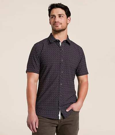 Geo Tailored Performance Stretch Shirt