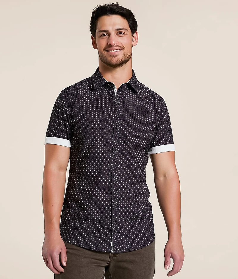 Geo Tailored Performance Stretch Shirt