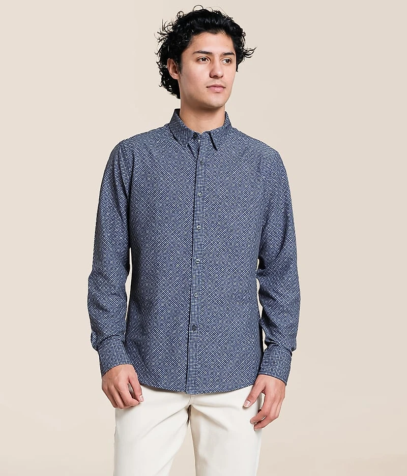 Double Print Athletic Performance Stretch Shirt