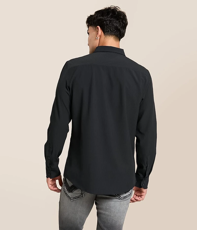 Tonal Striped Standard Performance Stretch Shirt