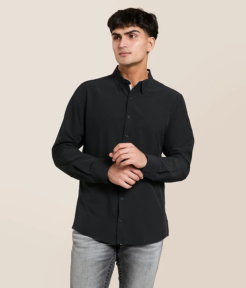 Tonal Striped Standard Performance Stretch Shirt
