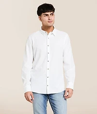 Tonal Striped Athletic Performance Stretch Shirt
