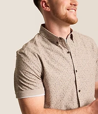 Floral Seersucker Athletic Performance Shirt