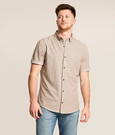 Floral Seersucker Athletic Performance Shirt