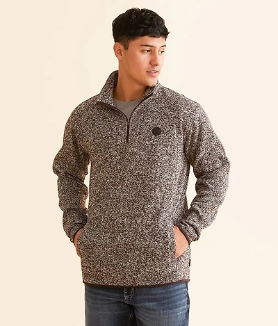 Quarter Zip Marled Sweater