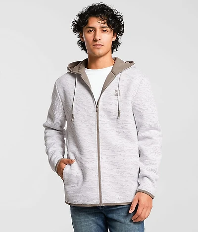 Maven Co-op Textured Knit Hooded Jacket
