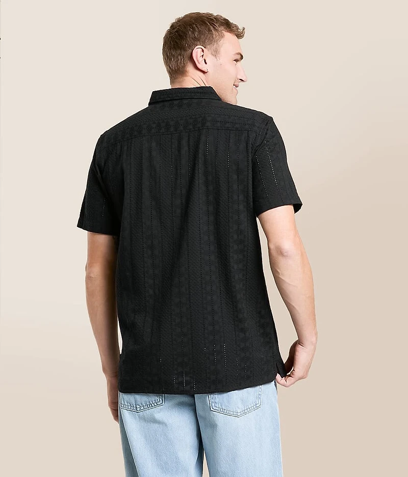 Embroidered Crochet Shirt