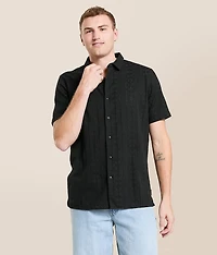 Embroidered Crochet Shirt