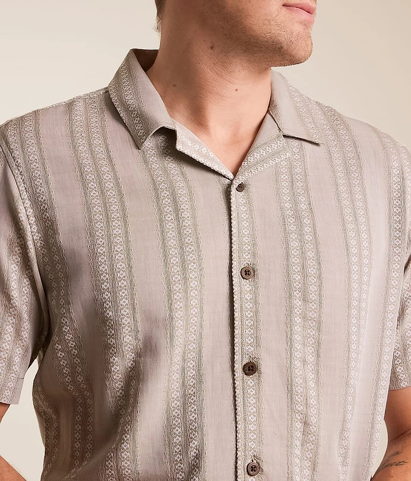 Embroidered Stripe Shirt
