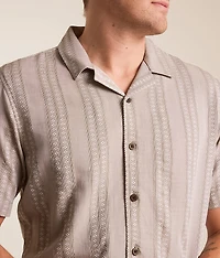 Embroidered Stripe Shirt