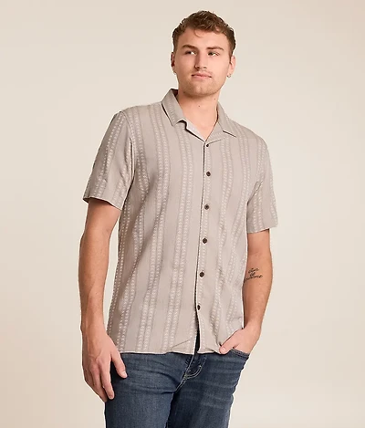 Embroidered Stripe Shirt