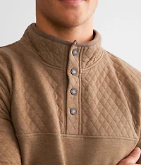 Quilted Henley Pullover