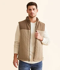 Color Block Quilted Vest