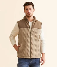 Color Block Quilted Vest