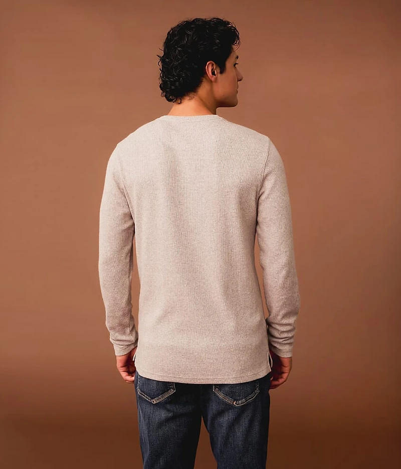 Ribbed Snap Henley