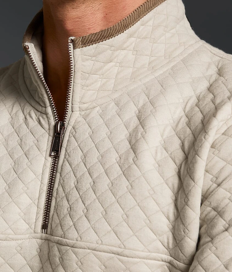 Quilted Quarter Zip Pullover