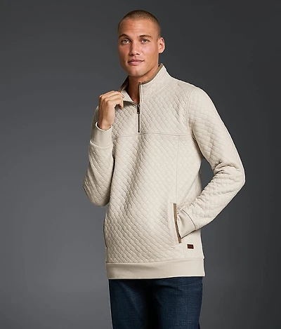 Quilted Quarter Zip Pullover