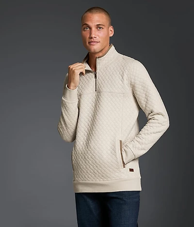 Quilted Quarter Zip Pullover