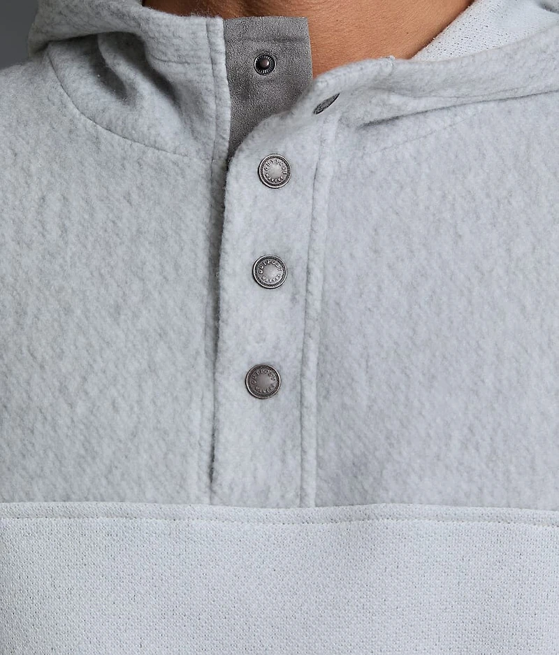 Heathered Henley Hoodie