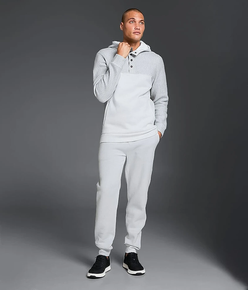 Heathered Henley Hoodie