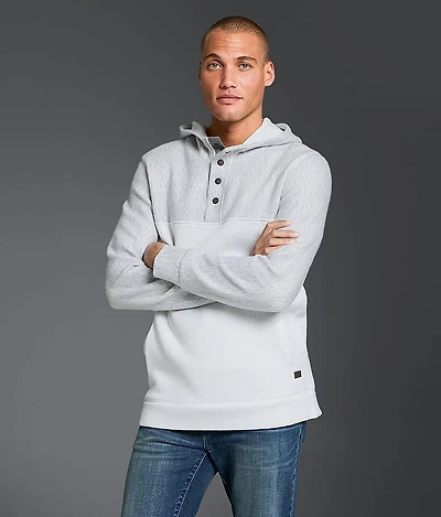 Heathered Henley Hoodie