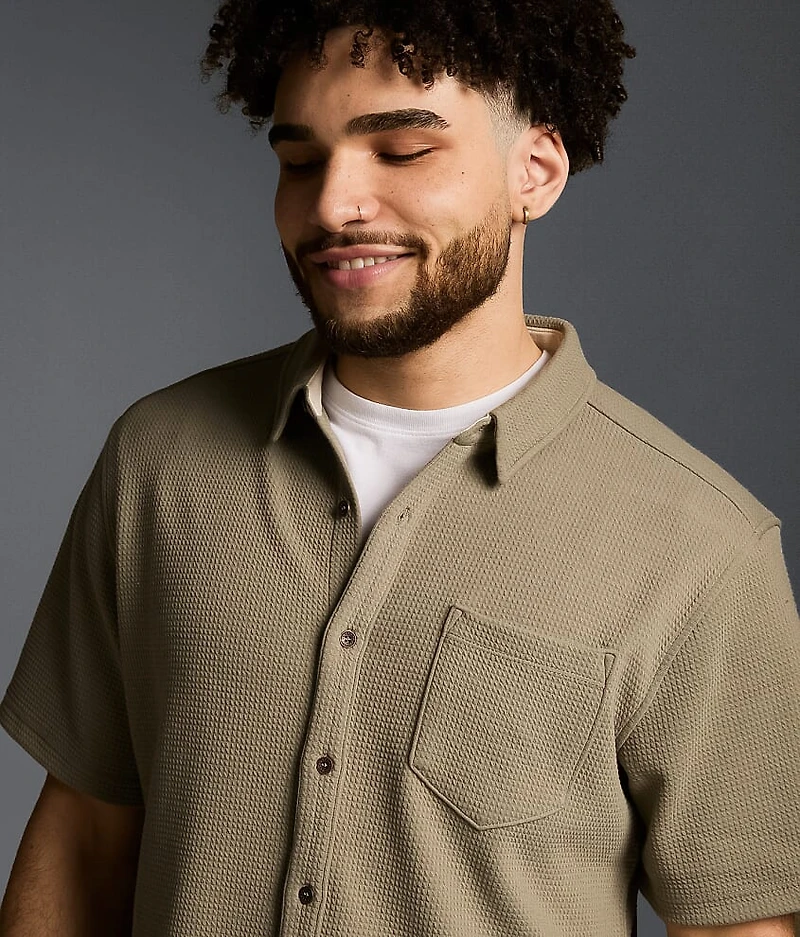 Waffle Athletic Knit Shirt