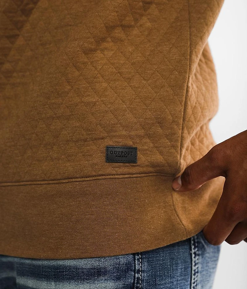 Quilted Henley Pullover