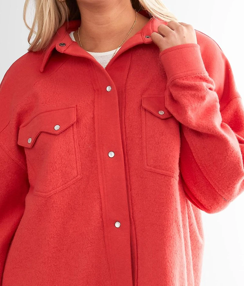 Reverse Fleece Shacket