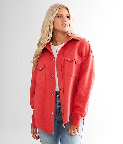 Reverse Fleece Shacket