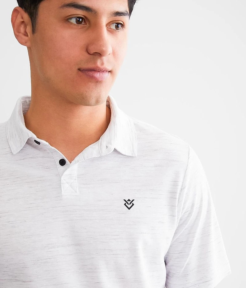 Marled Knit Polo