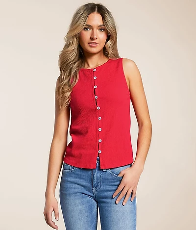 Textured Knit Tank Top