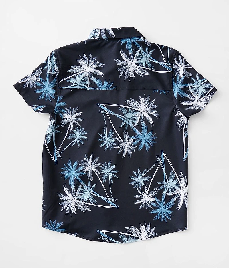 Boys - Tropical Print Performance Stretch Shirt