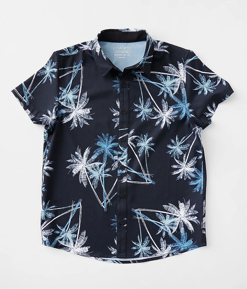Boys - Tropical Print Performance Stretch Shirt