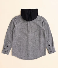 Boys - Hooded Flannel Shirt