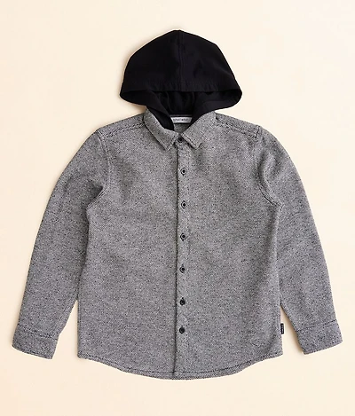 Boys - Hooded Flannel Shirt