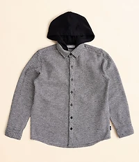 Boys - Hooded Flannel Shirt