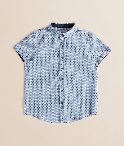 Boys - Cube Print Stretch Shirt