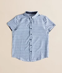 Boys - Cube Print Stretch Shirt